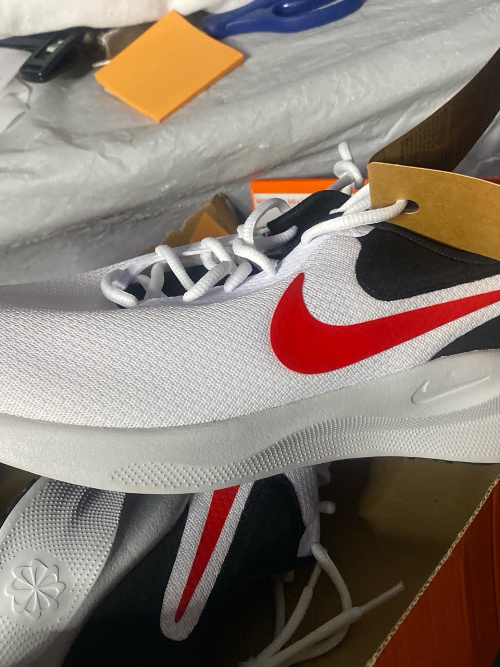 Nike Orange Shoe Box with White/Black Label - Revolution 7
